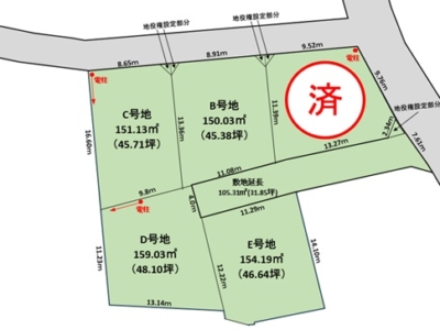 長泉町上土狩　5区画分譲地
