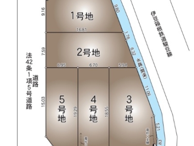 三島市中第3　5区画分譲地